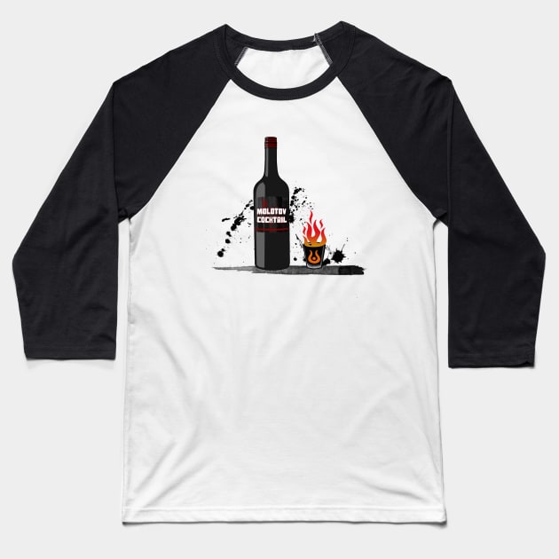 Molotov cocktail Baseball T-Shirt by gabitolgyesi